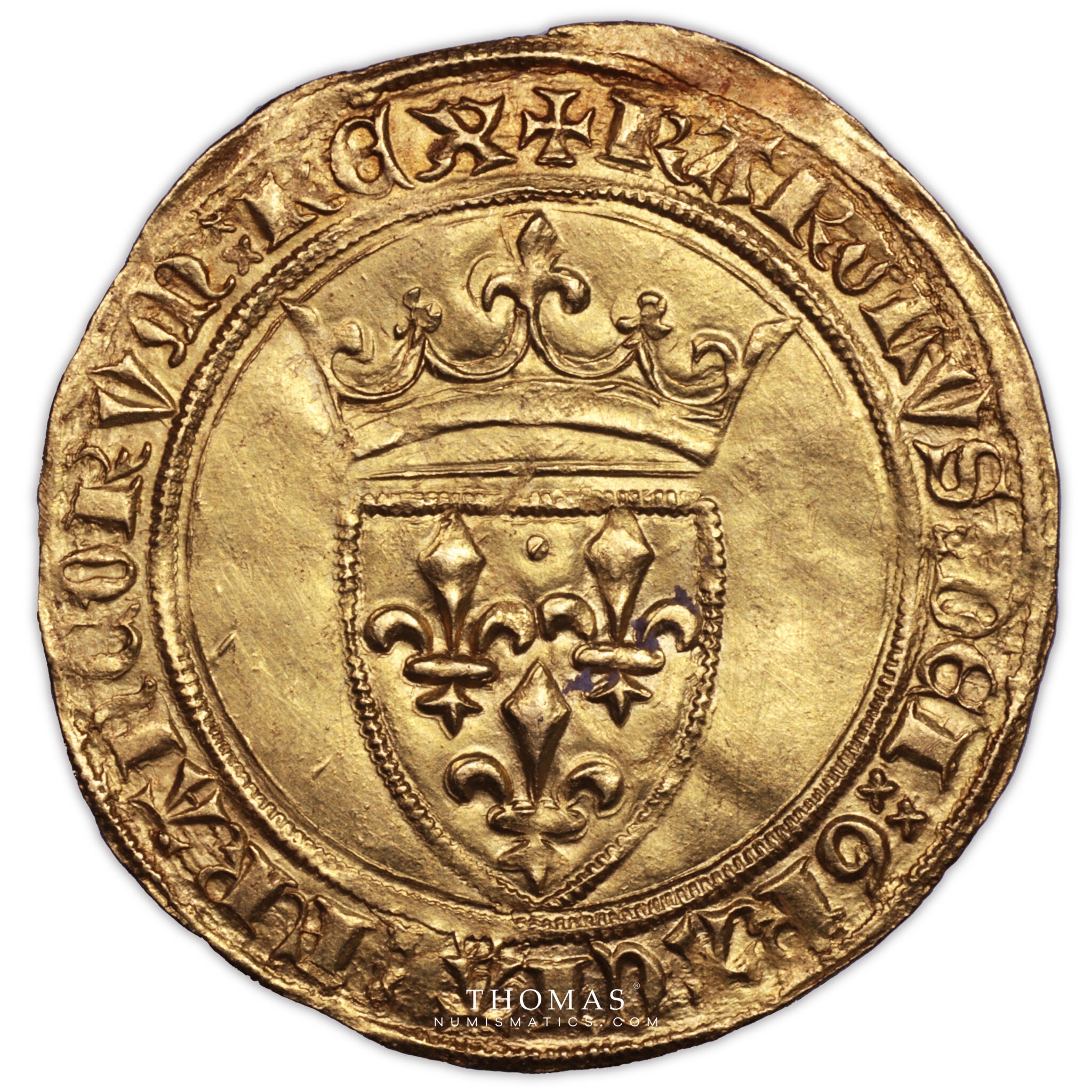 Charles Vi Ecu D Or La Couronne Tournai Thomas Numismatics