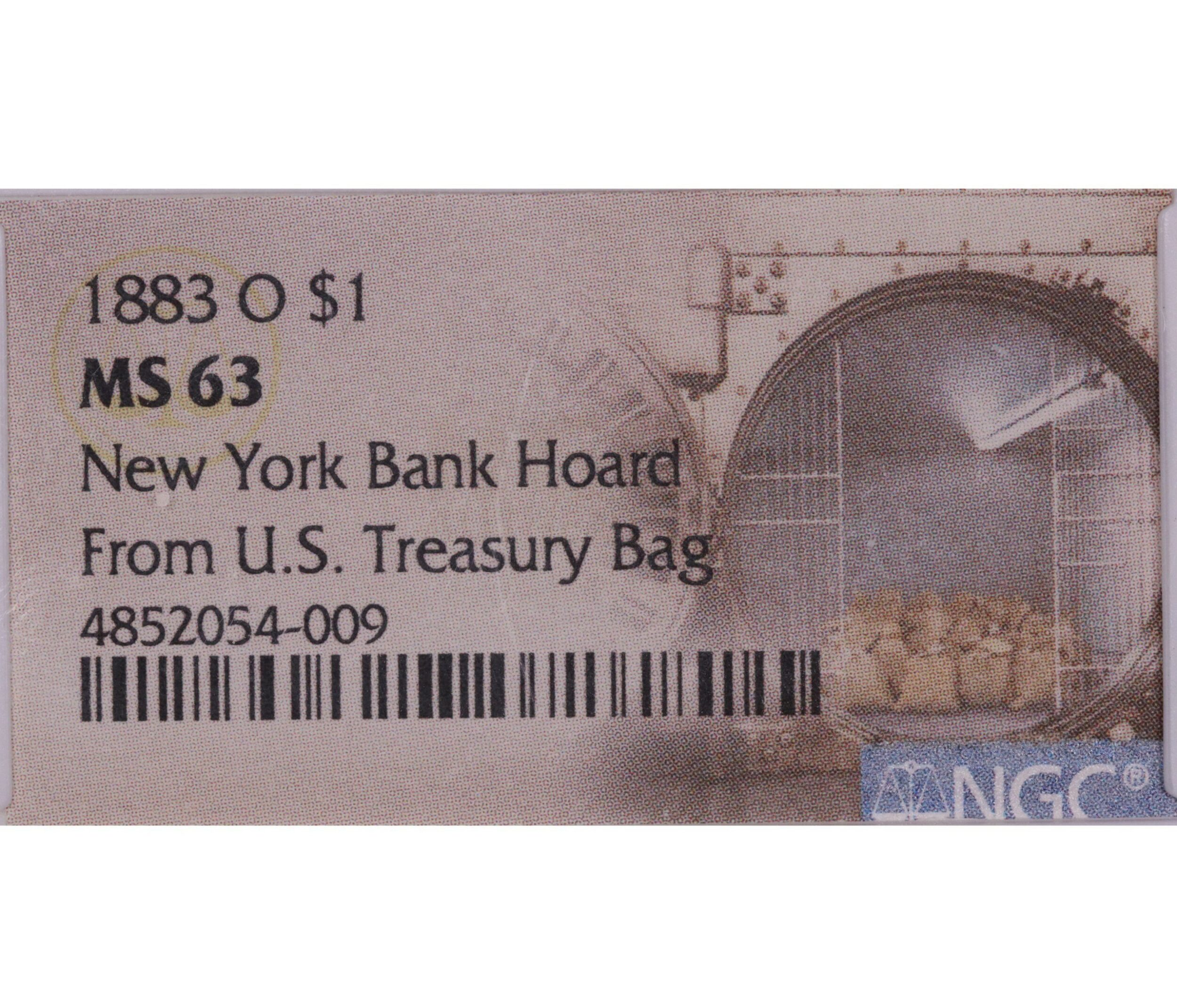 United-states - 1 Dollar Morgan 1883 O - NGC MS 63 - New York Bank