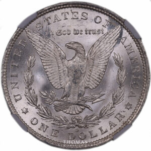 Dollar morgan 1883 O new york hoard NGC MS 63 reverse