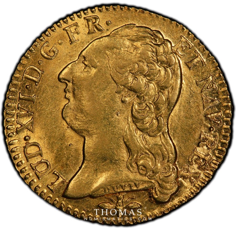 Monnaie louis xvi louis or 1790 D avers PCGS MS 61