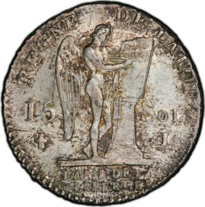 15 sols 1791 I Limoges PCGS MS 65 reverse