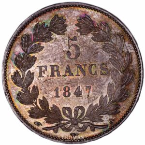French modern coin Louis philippe I - 1847 A reverse