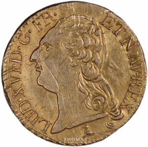 Monnaie faux d'époque louis xvi louis or 1788 A Paris en platine avers