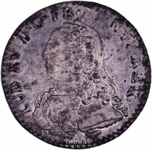 Avers de monnaie de 1/10 d'écu louis xv 1726 A Paris