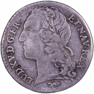 French royal coin louis xv dixieme obverse incuse