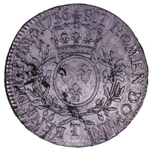 French royal coin-louis-xv-ecu-1736-T-reverse