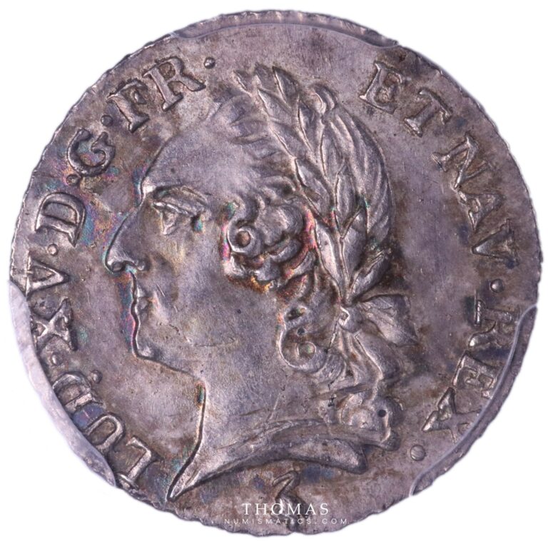 French royal coin louis xvi 1779 A vingtième ecu obverse