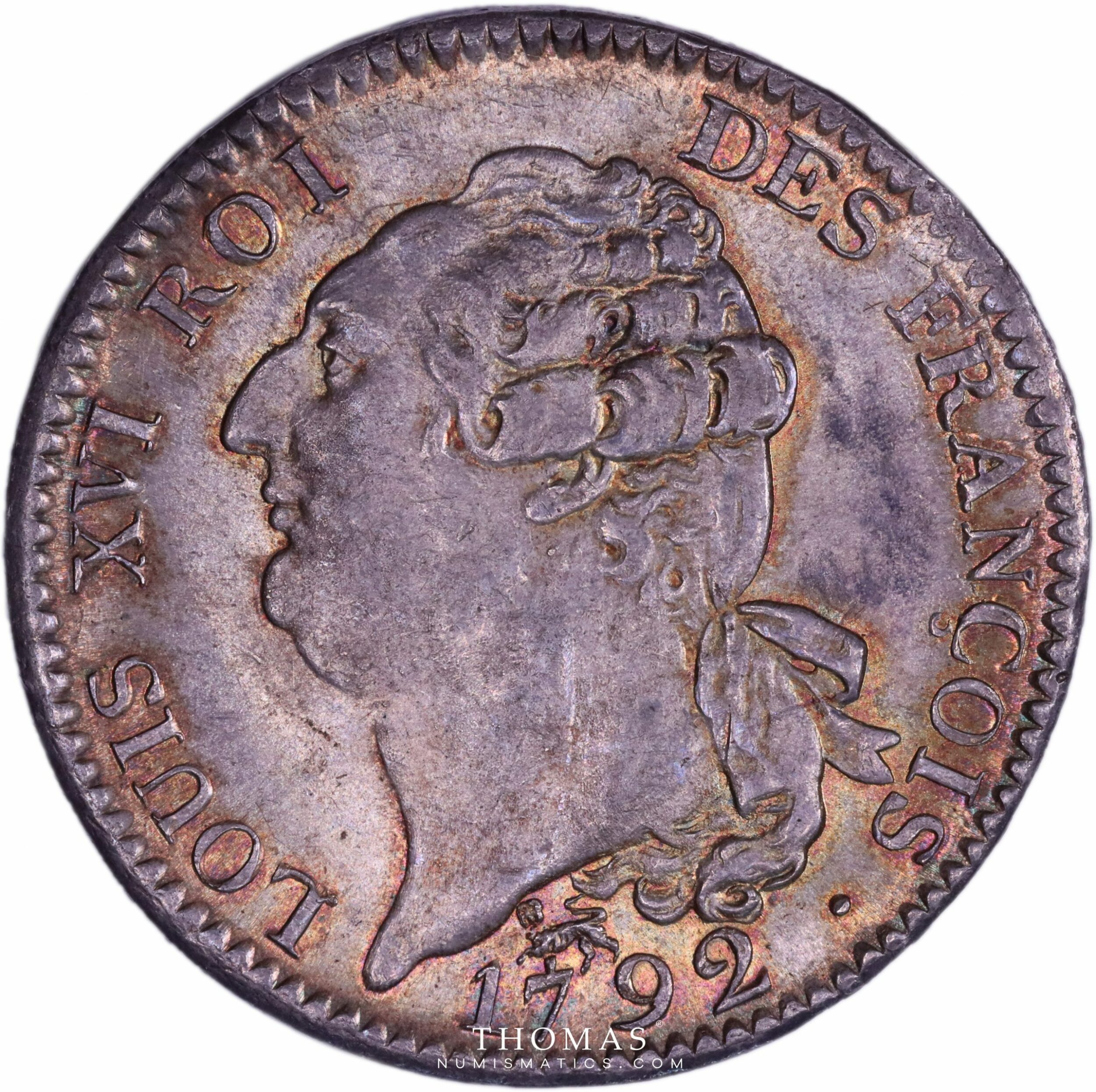 Louis XVI Constitution Écu 6 Livres François Louis XVI 1792 A Paris Thomas Numismatics