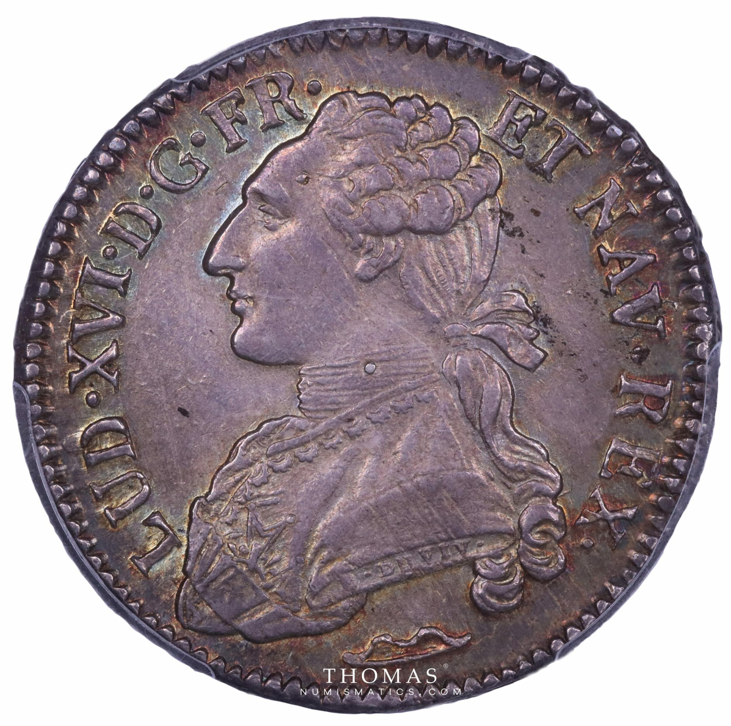 Louis XVI - 1/2 Écu aux branches d'olivier - 1777 & Aix - PCGS MS