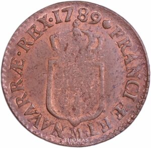 french royal coin louis xvi half sol 1789 M reverse