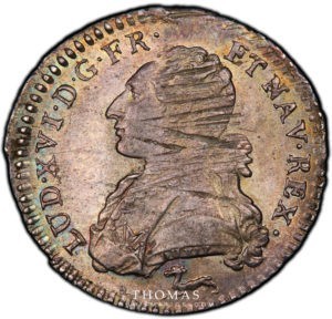 Monnaie louis xvi dixieme 1786 R avers pcgs ms 62