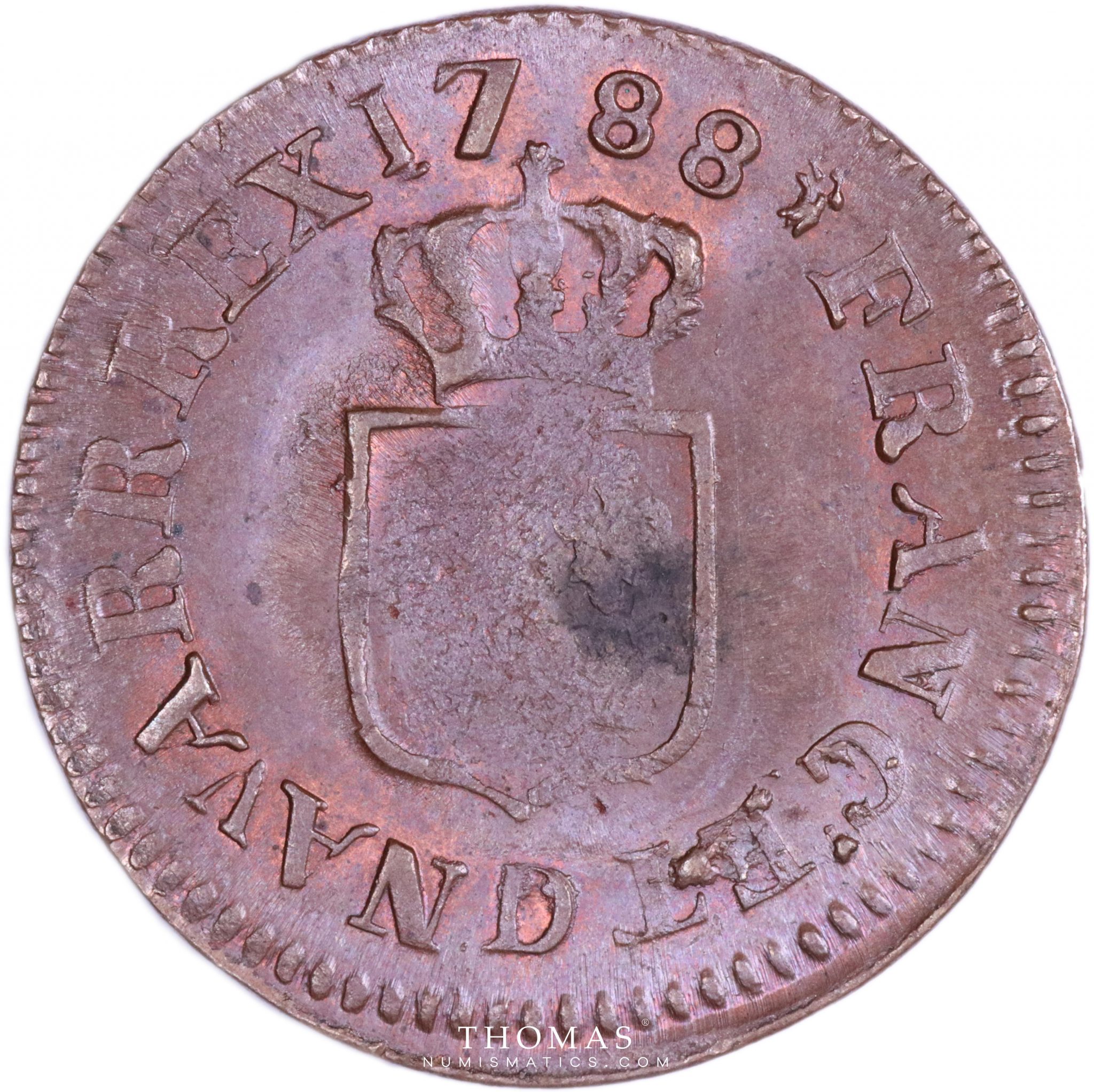 Louis XVI - Liard à L'écu - 1788 D Lyon - Thomas Numismatics