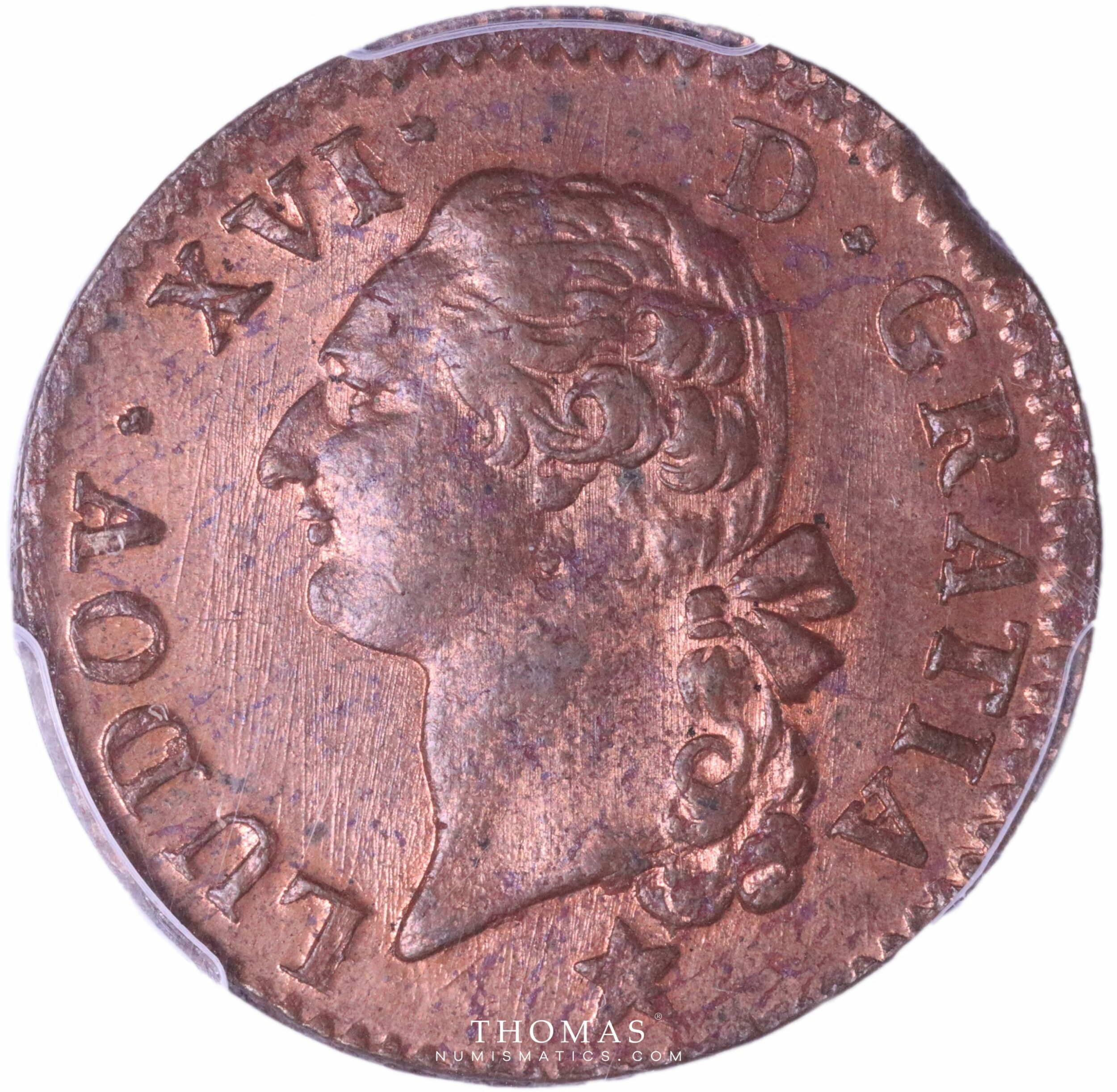 Louis XVI - Sol à l'ecu - 1786 & Aix - PCGS MS 64 RB - variety