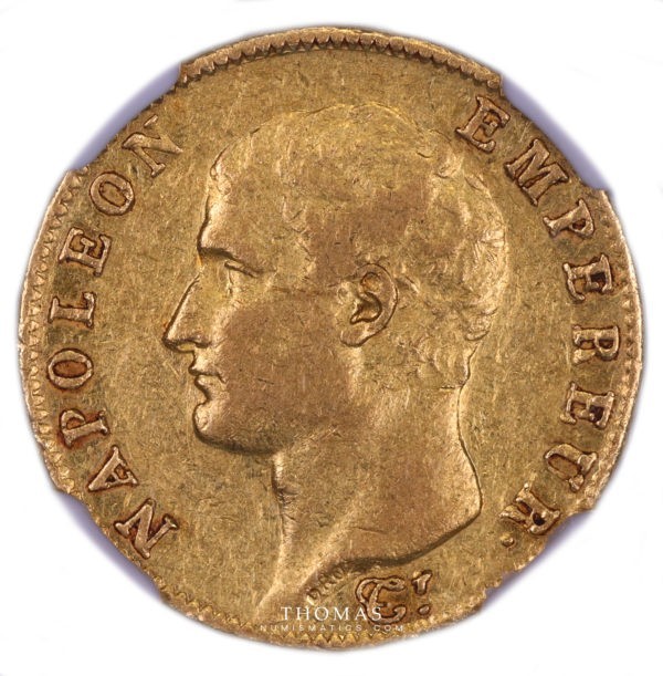 Avers de 20 francs or 1806 I Limoges gradée NGC XF 45