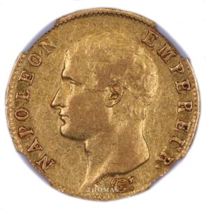 French modern coin gold 20 francs or 1806 I obverse