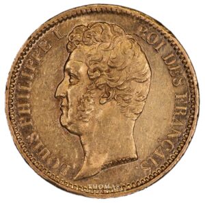French modern coin gold 20 francs or louis philippe 1ier 1831 W obverse