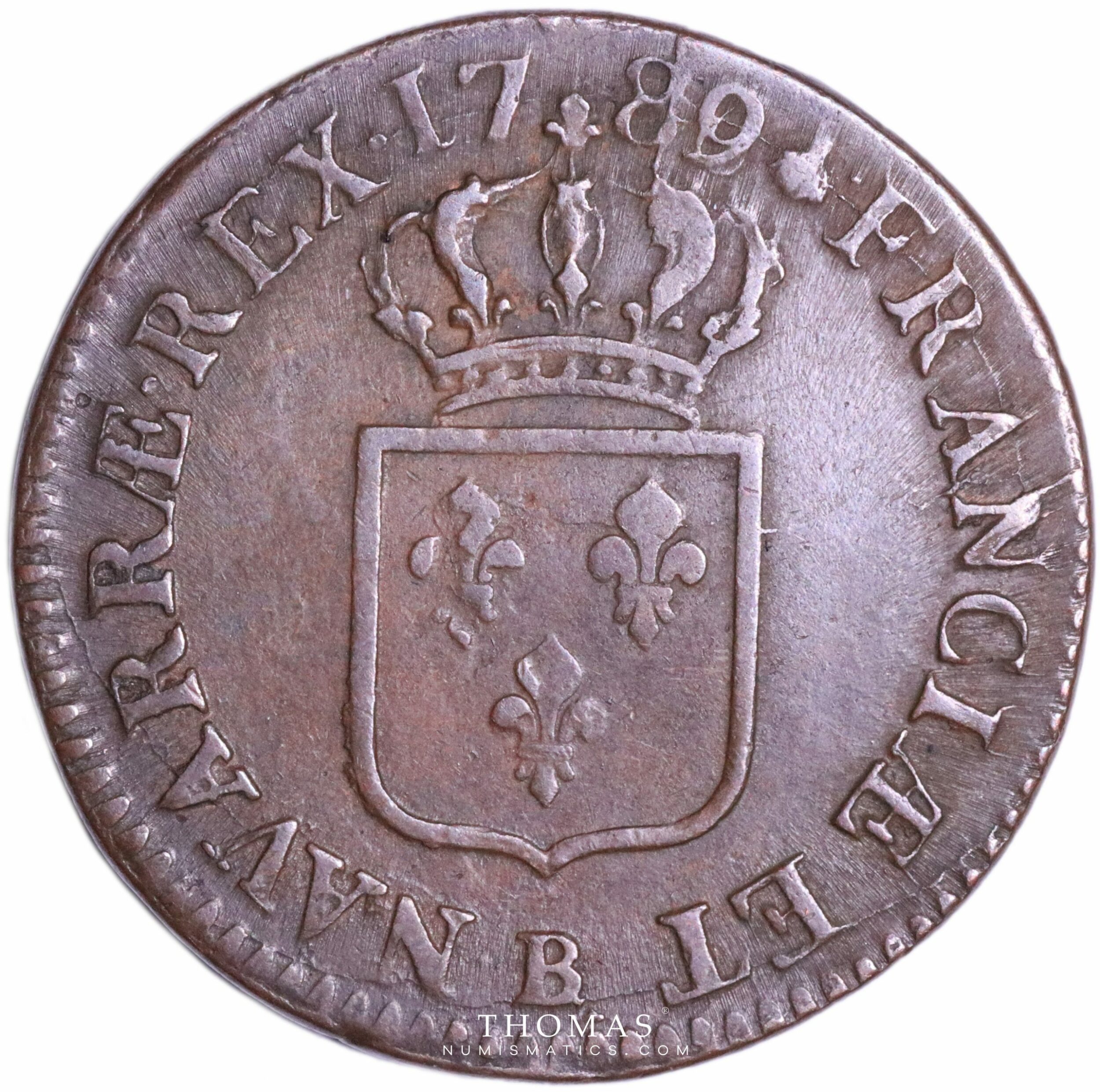 Louis XVI - Sol à L'écu - 1789 B Rouen | Thomas Numismatics