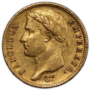 gold 20 francs or 1812 L obverse