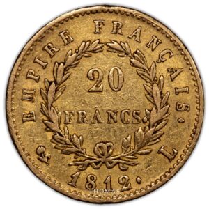 gold 20 francs or 1812 L reverse