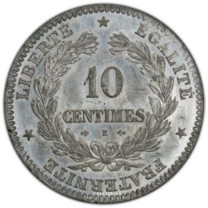Dupré - Trial 10 centimes -No dated - E - PCGS SP 62 reverse