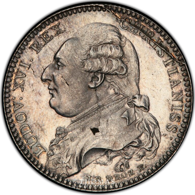 Louis xvi Ecu calonne 1787 silver PCGS SP63 obverse