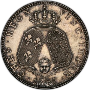 Louis xvi Ecu calonne 1787 silver PCGS SP63 reverse