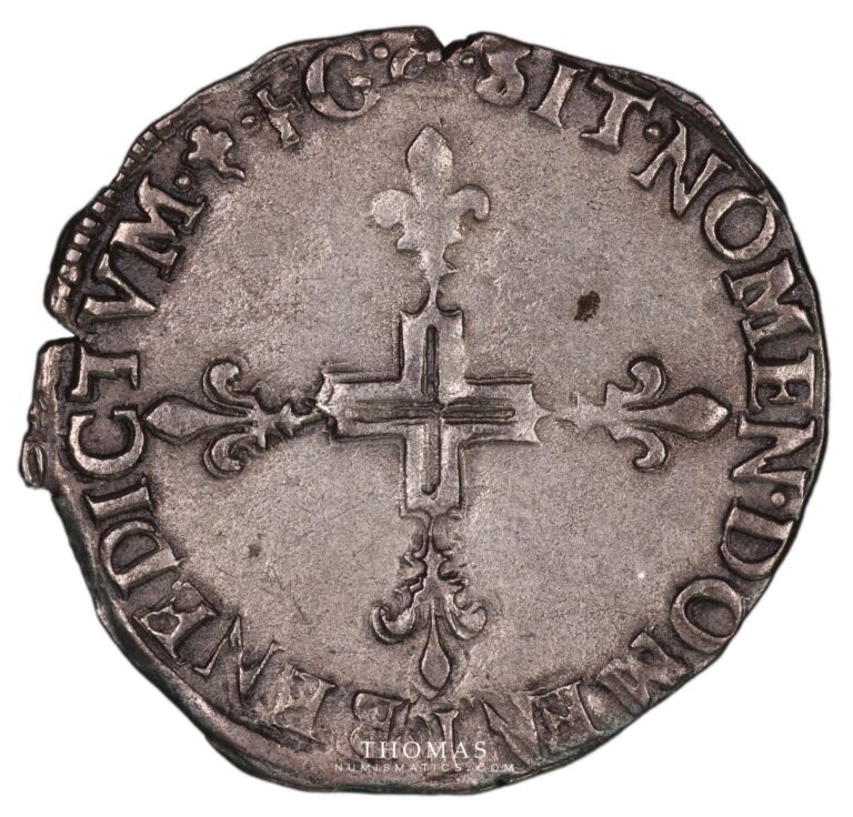 French royal coin henri III double sol parisis dijon domeni legend error reverse