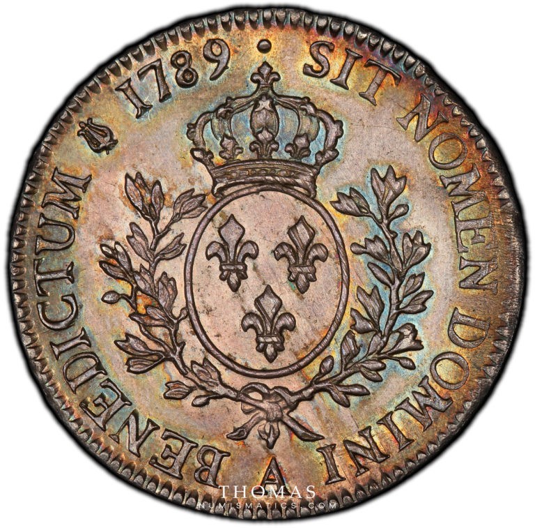 Monnaie louis xvi ecu 1789 A revers PCGS MS 64