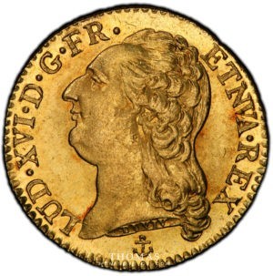 Monnaie louis xvi louis or 1788 H la rochelle NVA avers PCGS MS 64