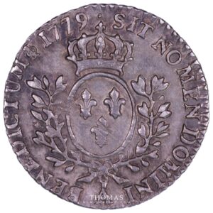 French royal coin Louis xvi vingtième écu 1779 A reverse-2