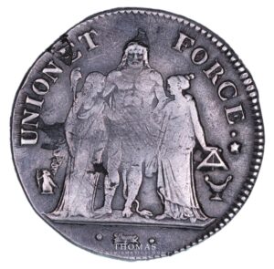 modern coin directoire 5 francs union et force an 6 K obverse