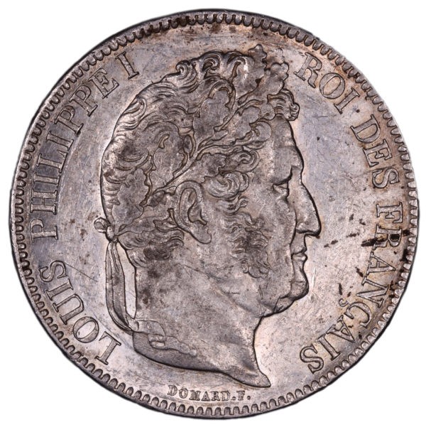 5 francs louis philippe 1832 A Paris avers