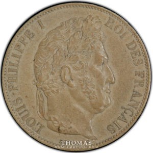 5 francs louis philippe I 1844 B avers PCGS SP 62