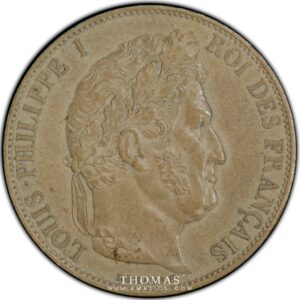 5 francs louis philippe I 1844 B obverse PCGS SP 62
