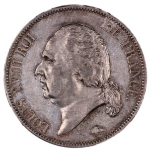 5 francs louis xviii 1816 B rouen obverse
