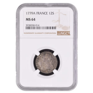 Coin - France Louis XVI - 1:10 Ecu aux branches d'olivier - 1779 A Paris - NGC MS 64-Slab