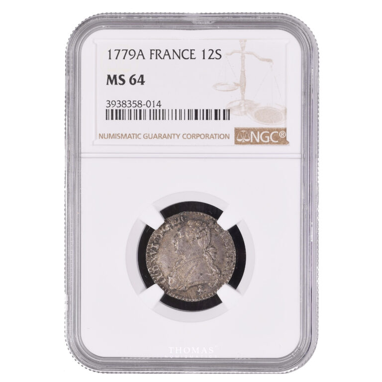 Coin - France Louis XVI - 1:10 Ecu aux branches d'olivier - 1779 A Paris - NGC MS 64-Slab