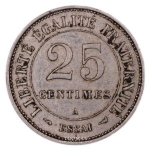 Trial merley 25 centimes 1902 reverse