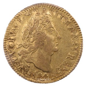 monnaie ancienne Louis d'or aux 4L louis xiv pcgs avers