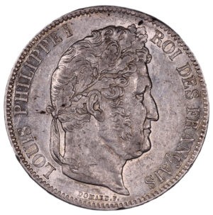 Louis philippe 5 francs 1832 B Rouen avers