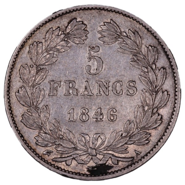 Louis philippe I 5 francs 1846 A Paris revers