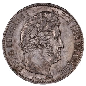 Louis philippe I 5 francs 1837 B Rouen obverse