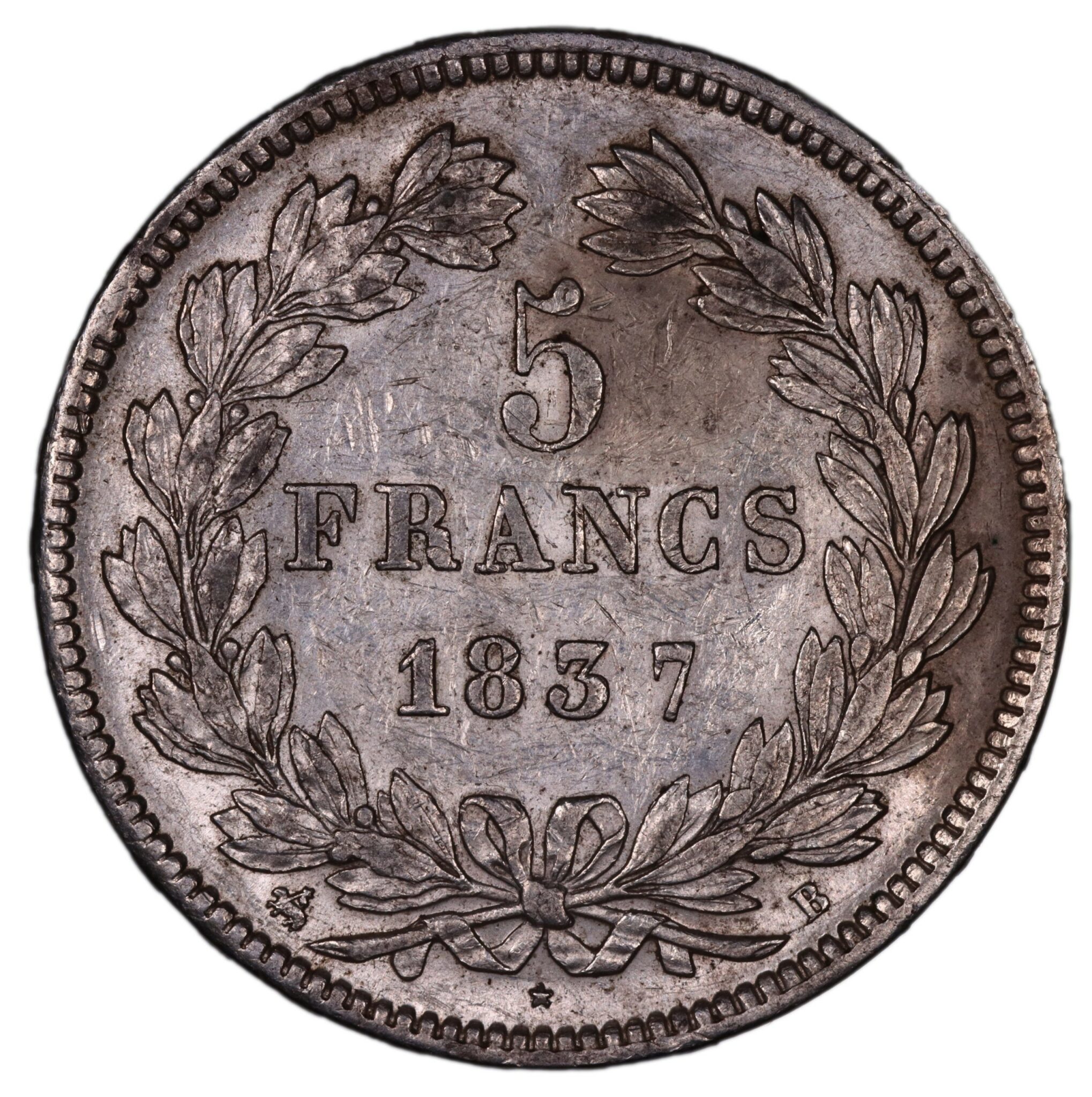 Louis Philippe 1Ier - 5 Francs - 1837 B Rouen - Thomas Numismatics