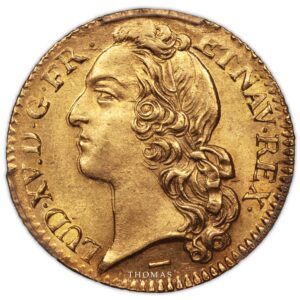 Monnaie - France - Louis XV - Louis d'or au bandeau - 1740 W Lille - PCGS MS 63 - Trésor de la rue Mouffetard -2-2