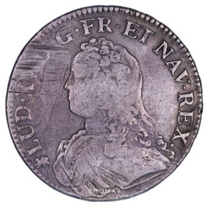 Monnaie royale française écu louis xv 1734 T Nantes avers