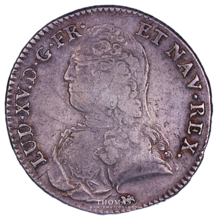 monnaie royale demi écu louis xv 1733 T Nantes avers