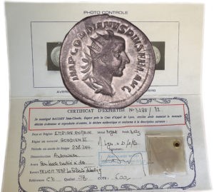 Monnaie romaine superbe gordien III avers avec certificat