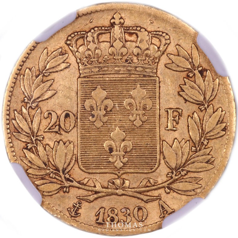 charles x 20 f or revers 1830 A