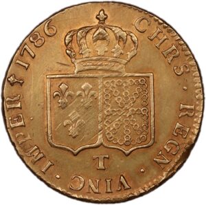 gold double louis xvi or 1786 T Nantes reverse