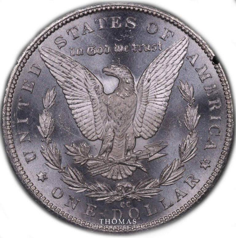 United States 1884 CC 1 dollar morgan reverse ms 64